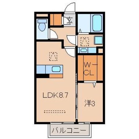 六十谷駅 徒歩12分 1階の物件間取画像